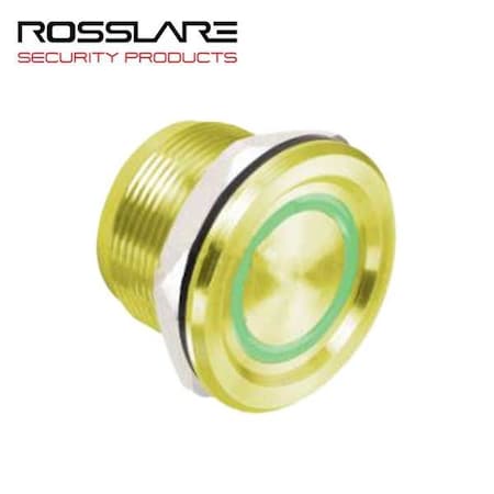 Rosslare PIEZOELECTRIC SWITCH W/LED RING, GOLD ROS-PX-34G